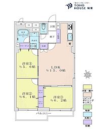 豊島ハイツ 3LDKの間取図画像
