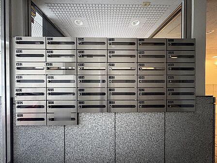 郵便物を受け取るための郵便受けも、きちんと管理されています。