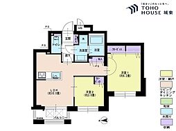 ホームズ東中野 2LDKの間取図画像