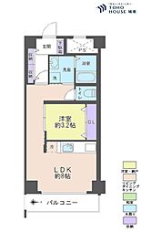 秀和志村城山レジデンス 1LDKの間取図画像