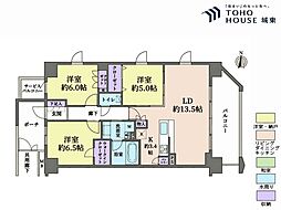 レーベン新小岩innovia 3LDKの間取図画像