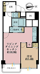 中野スカイマンション 1LDKの間取図画像