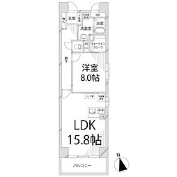 キャッスルコート龍野町 1LDKの間取図画像