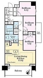 ブランズシティ久が原 3LDKの間取図画像