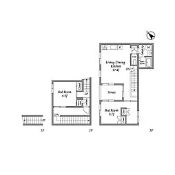 TAKANAWA NODE 2LDKの間取図画像