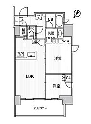 ディームス大井町 2LDKの間取図画像