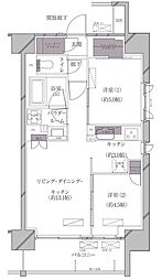 A-standard芝浦 2LDKの間取図画像