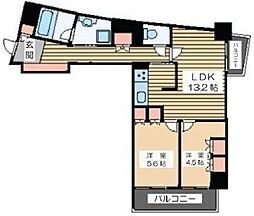 ラフィネ大崎 2LDKの間取図画像