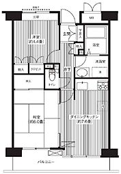 ステラメゾン武蔵小山 2DKの間取図画像