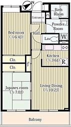 パークセリタ 2LDKの間取図画像