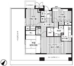 ステラメゾン武蔵小山 3LDKの間取図画像