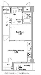 コンフォリア目黒長者丸 1LDKの間取図画像