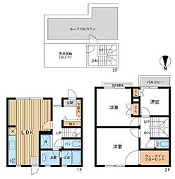 ハウス雪谷 3LDKの間取図画像