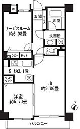 RESIDIA三軒茶屋2 1SLDKの間取図画像