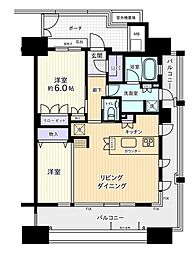 エティア目黒イーストコート 2LDKの間取図画像