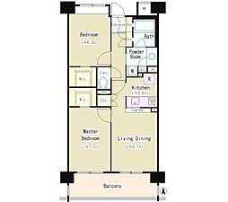 ATGPark東品川 2LDKの間取図画像