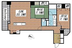GRANEBISU 2LDKの間取図画像
