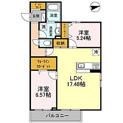 GRANDEUR大岡山 2LDKの間取図画像