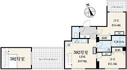 Aglaia品川中延 2LDKの間取図画像