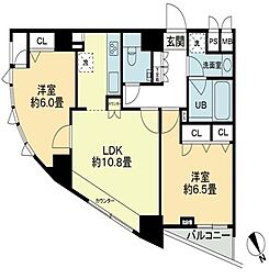 クロスレジデンス蒲田 2LDKの間取図画像