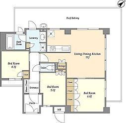 COMFORIA上池台 3LDKの間取図画像