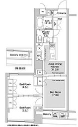 BPRレジデンス渋谷 3LDKの間取図画像