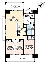 UR新川・島屋敷通り  ｜ 東京都三鷹市新川5丁目（賃貸マンション3LDK・4階・78.30㎡） その2