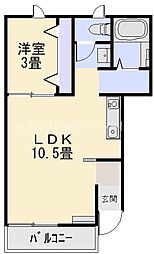 ブルーコーナー 1LDKの間取図画像