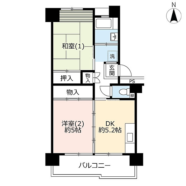 UR南永田 ｜神奈川県横浜市南区永田みなみ台(賃貸マンション2DK・9階・47.04㎡)の写真 その2