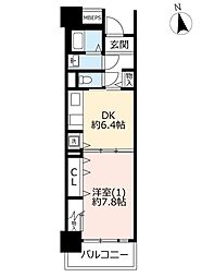UR都市機構ビーコンヒル能見台イーストプラザ 1DKの間取図画像