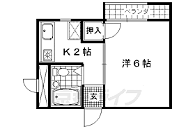 京都府京都市右京区嵯峨朝日町（賃貸マンション1K・4階・18.36㎡） その2