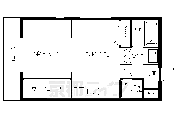 ラ・モーダ梅津 402｜京都府京都市右京区梅津高畝町(賃貸マンション1DK・4階・28.01㎡)の写真 その2