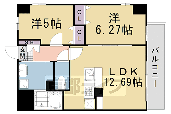 仮称）西大路新築ＰＪ 203｜京都府京都市南区吉祥院三ノ宮町(賃貸マンション2LDK・2階・52.60㎡)の写真 その2