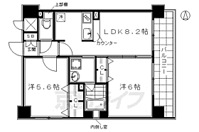 エステムプラザ京都河原町通 406 ｜ 京都府京都市下京区紺屋町（賃貸マンション2LDK・4階・43.06㎡） その2