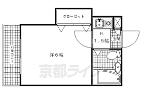 ベルメゾン京都 104 ｜ 京都府京都市下京区朱雀正会町（賃貸アパート1K・1階・14.41㎡） その2