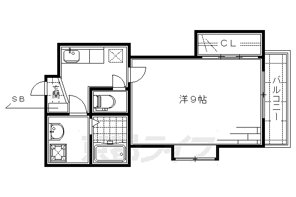 メゾン・ハーモニー 2-H｜京都府京都市伏見区深草稲荷中之町(賃貸マンション1K・2階・28.36㎡)の写真 その2