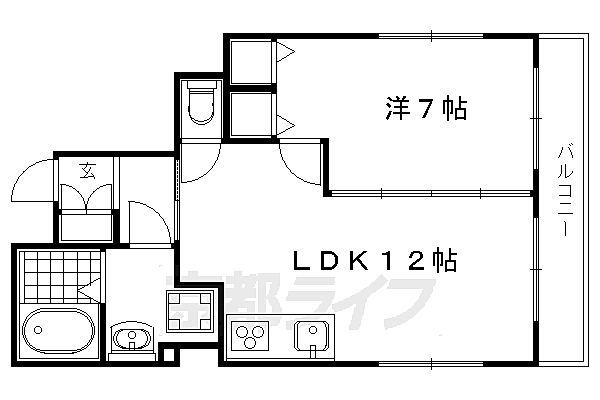 メゾンドココ 301｜京都府京都市下京区薬園町(賃貸マンション1LDK・3階・42.50㎡)の写真 その2