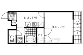 京都府京都市中京区西ノ京北小路町（賃貸アパート1K・2階・23.18㎡） その2