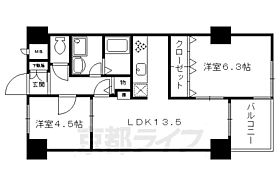 シンフォニー四条河原町 703 ｜ 京都府京都市下京区清水町（賃貸マンション2LDK・7階・53.46㎡） その2