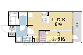 ファステート京都東福寺パラベル 102 ｜ 京都府京都市南区東九条北松ノ木町（賃貸マンション1LDK・1階・28.66㎡） その2