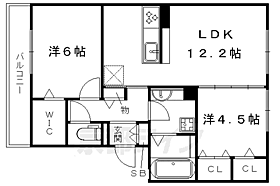 セジュール　リッシュ 303 ｜ 京都府京都市南区久世大築町（賃貸アパート2LDK・3階・56.49㎡） その2