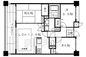 エスリード伏見桃山壱番館 402 ｜ 京都府京都市伏見区東組町（賃貸マンション3LDK・4階・64.15㎡） その2