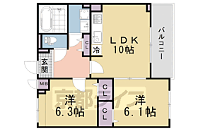 プレッソ・ロートI 302 ｜ 京都府京都市伏見区羽束師鴨川町（賃貸アパート2LDK・3階・57.00㎡） その2