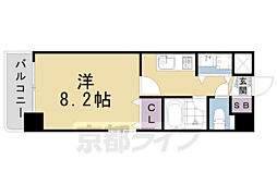 マジェスティ 1Kの間取図画像