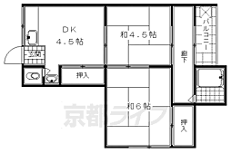 シャトー宝倉 2DKの間取図画像