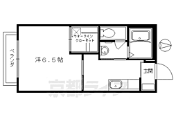 バリュージュ北町 2階1Kの間取り