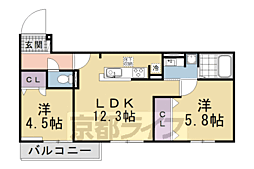 間取図画像 2LDK