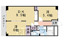 第二洛西ハイツ 2LDKの間取図画像