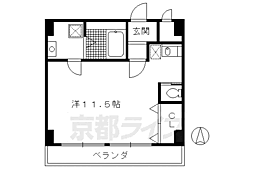 グランパオレアル ワンルームの間取図画像