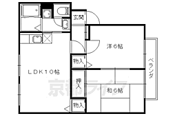 グランシャリオF棟 2LDKの間取図画像